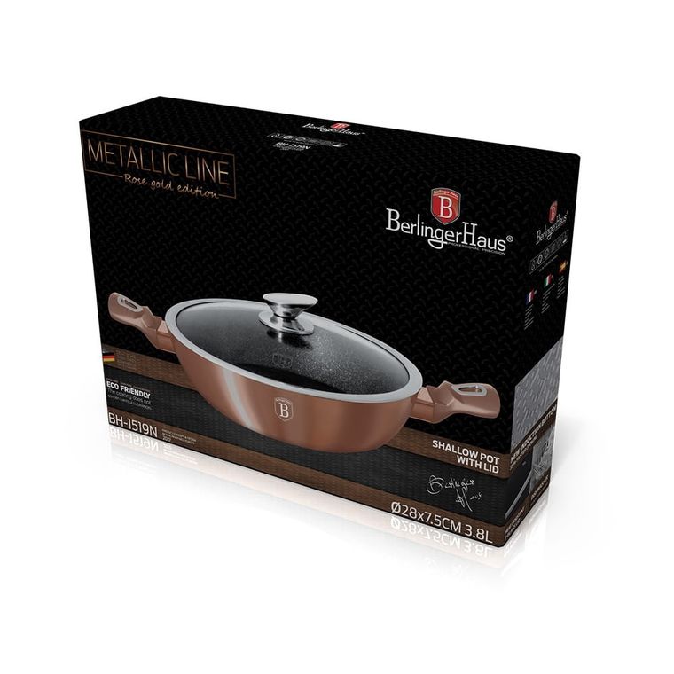 Berlinger Haus, Rose Gold, wok granitowy, 3.8l