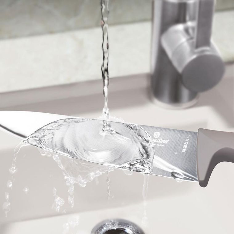 Berlinger Haus, Taupe, zestaw noży w bloku bambusowym