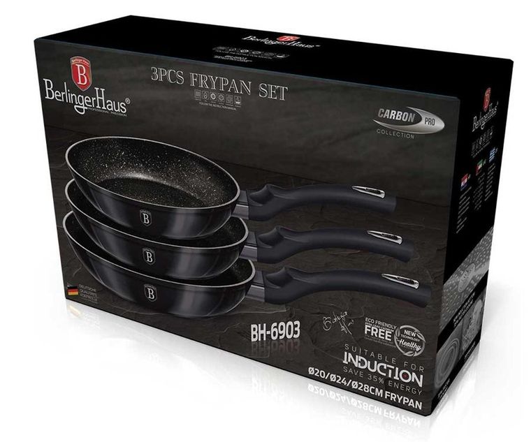 Berlinger Haus, zestaw 3 patelni granitowych