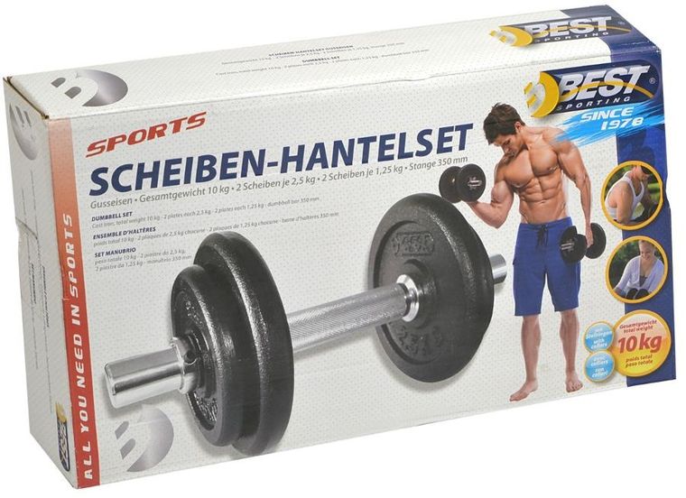 Best Sporting, hantla żeliwna, 10 kg, 30mm