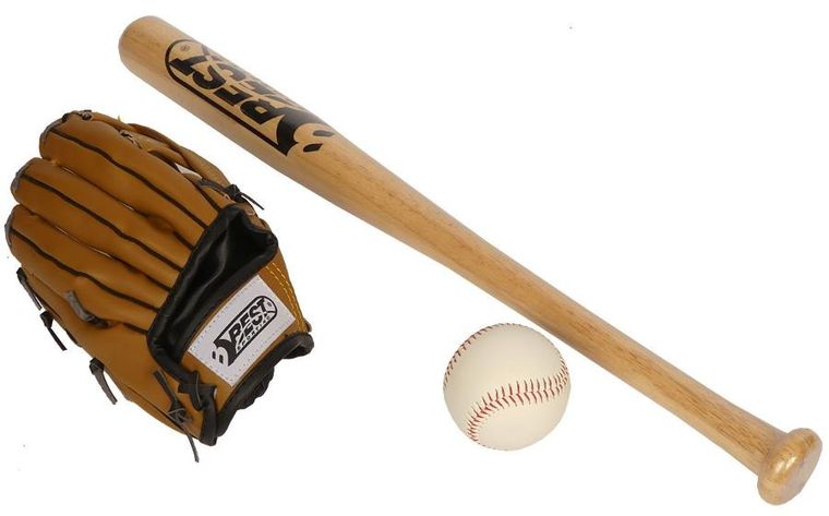 Best Sporting, zestaw do baseballa, kij, piłka i rękawica