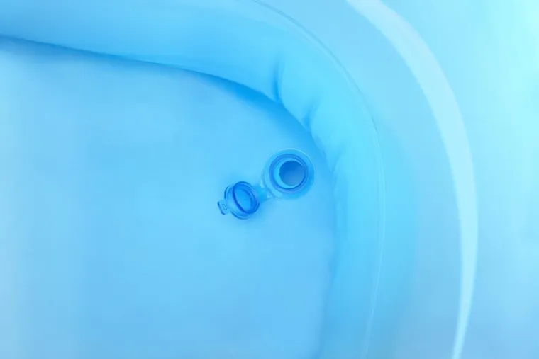 Bestway, basen dmuchany, plac zabaw ze zjeżdżalnią, akwarium, 239-206-86 cm