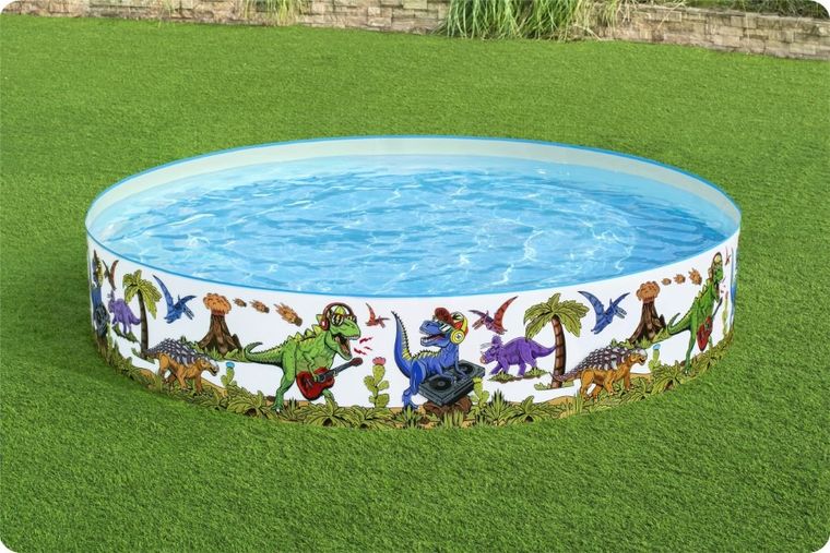 Bestway, basen ogrodowy, rozporowy, dinozaury, 244-46 cm