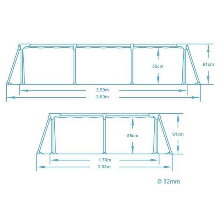 Bestway, basen ogrodowy, stelażowy, 259-170-61 cm