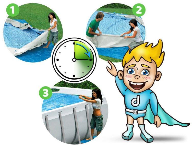 Bestway, basen ogrodowy, stelażowy, zestaw 6w1, 366-122 cm