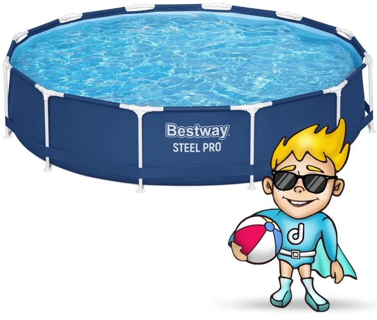 Bestway, basen ogrodowy, stelażowy, zestaw 7w1, 366-76 cm