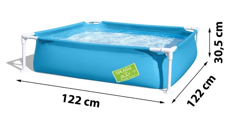 Bestway, basen stelażowy, kwadratowy, 122-122-30,5 cm, 1szt.