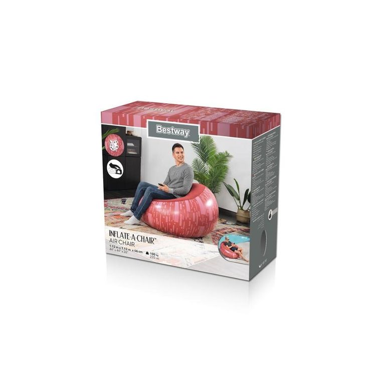 Bestway, dmuchany fotel, czerwony