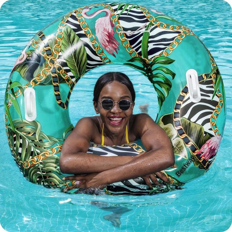 Bestway, koło do pływania, kwiaty, 114 cm