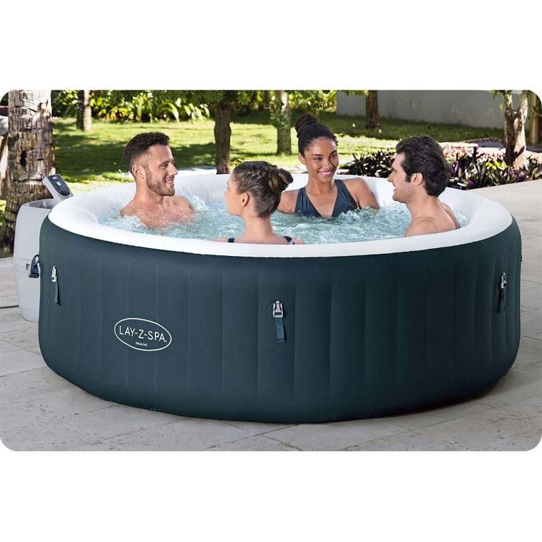 Bestway, Lay-Z Miami, dmuchane spa, 6 osobowe, green