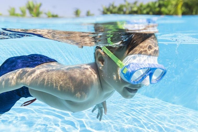 Bestway, maska do pływania, niebieska