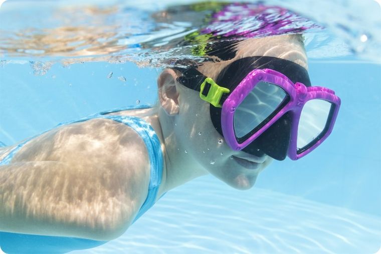 Bestway, maska do pływania, różowa