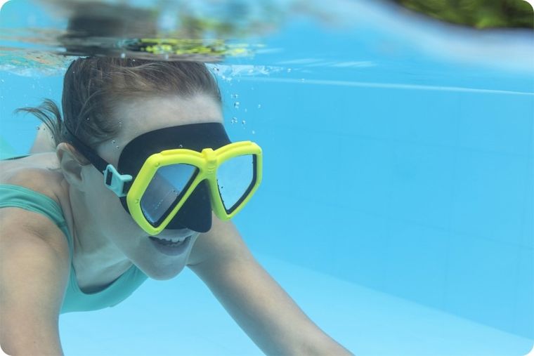 Bestway, maska do pływania, żółta