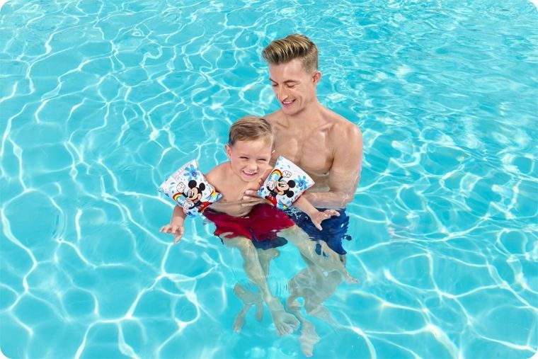 Bestway, Myszka Miki, rękawki do nauki pływania, 23-15 cm