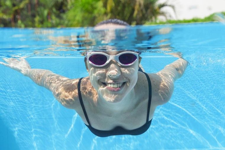 Bestway, okulary do pływania, różowe