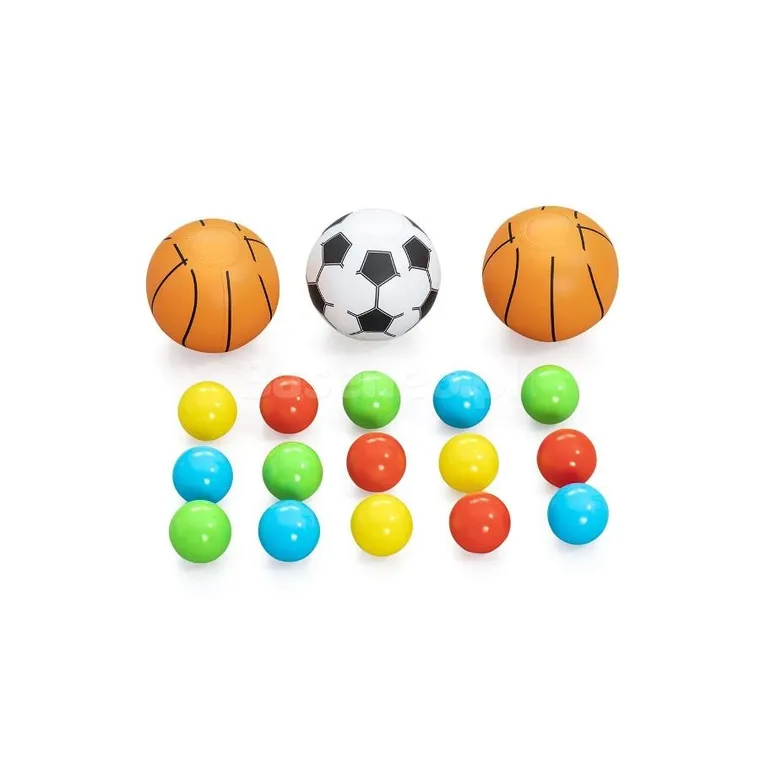 Bestway, plac zabaw dmuchany z piłkami. 120-107-84 cm