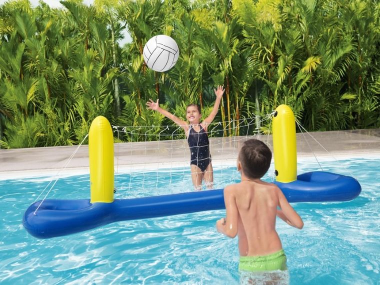 Bestway, pływający zestaw do siatkówki basenowej, 244-64 cm