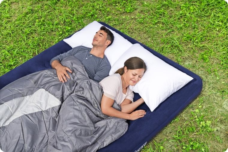 Bestway, Queen, materac welurowy, 203-152-22 cm