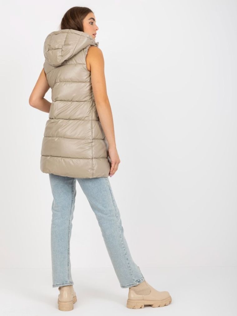 Bezrękawnik damski, beżowy, Honey Winter