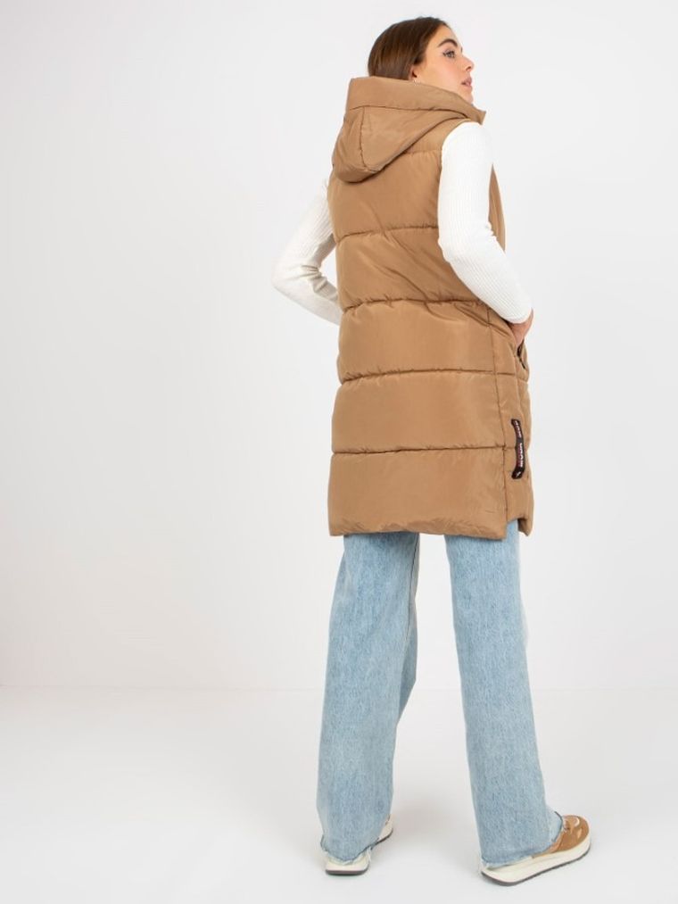 Bezrękawnik damski, beżowy, Minority