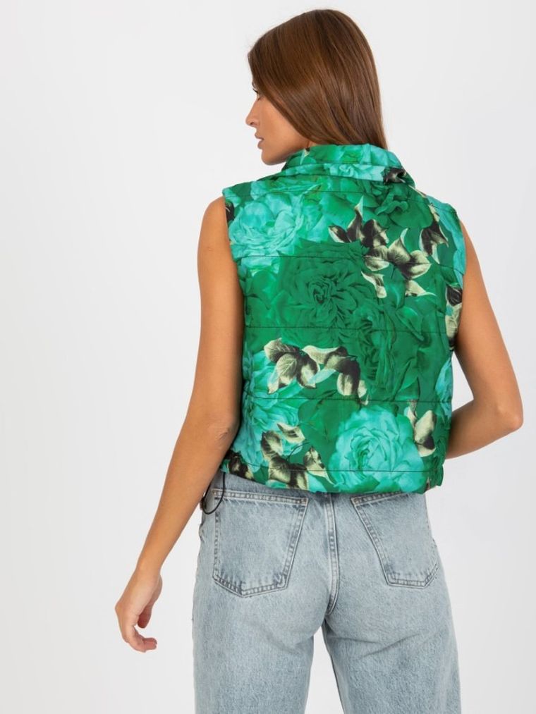 Bezrękawnik damski, zielony, Relevance