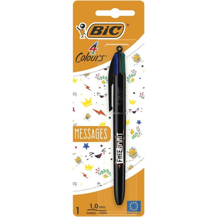 Bic, 4 Colours, Message Tie Dye, długopis, 1 szt.