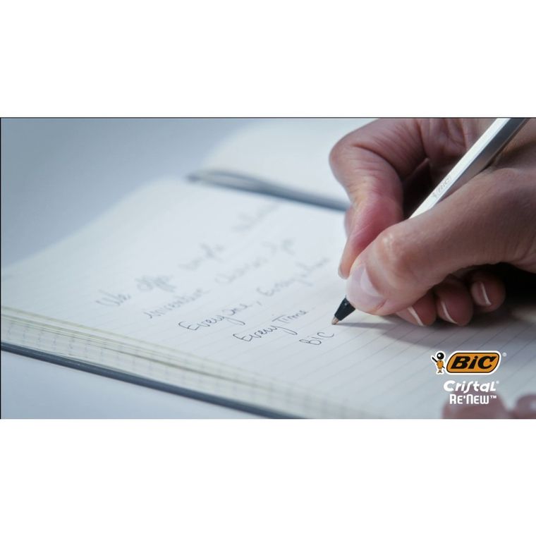 Bic, Cristal Renew Metal, długopis + wkłady, niebieski