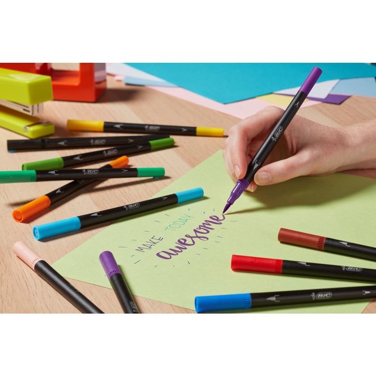 Bic, Intensity Dual Tip, flamastry dwustronne, 12 szt.