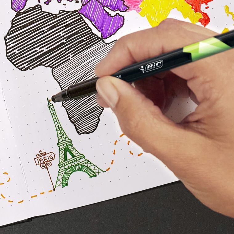 Bic, Intensity Fine, cienkopisy, mix ast, 4 szt.