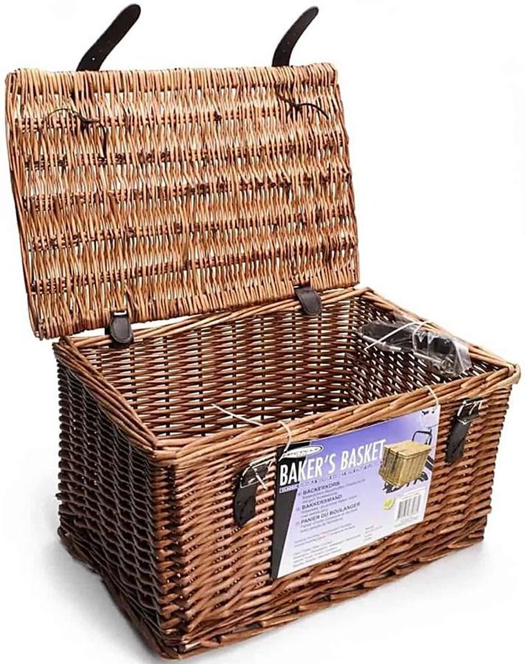 Bicycle Gear, wiklinowy koszyk rowerowy, na przód, 45-30-25 cm