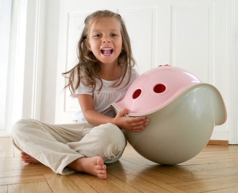 Bilibo, muszelka do zabawy, pudrowo różowa