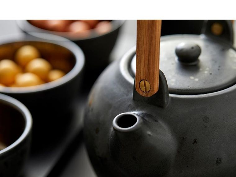 Bitz, dzbanek kamionkowy z sitkiem, niebieski, 1,2l