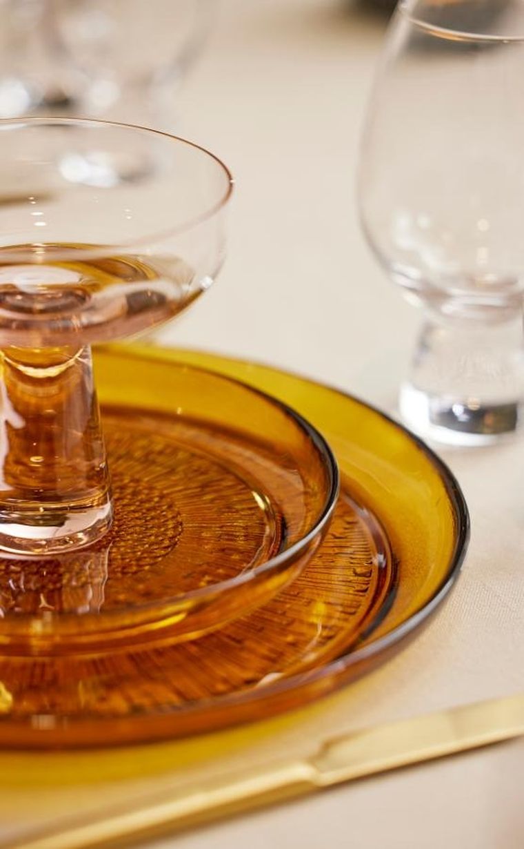 Bitz, Kusintha, talerz, amber, 18 cm