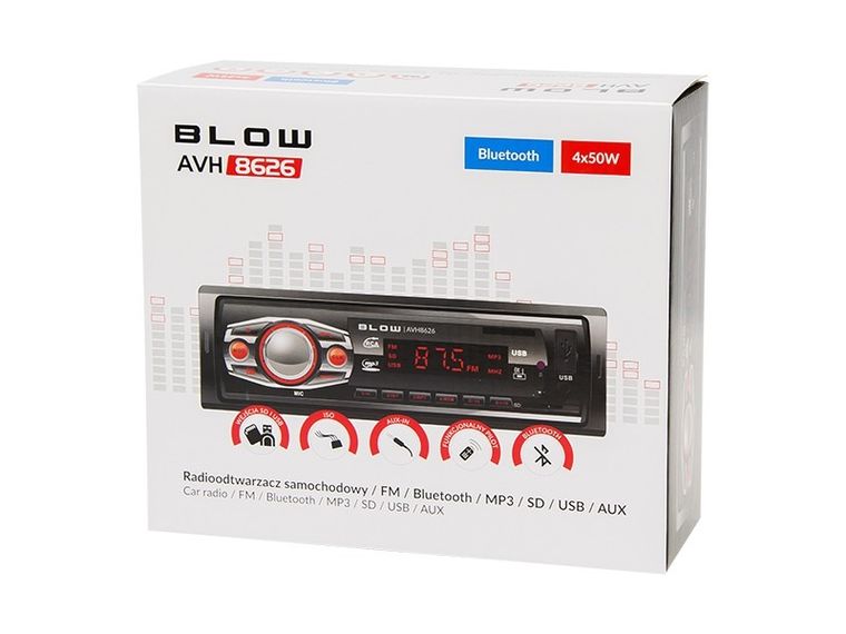 Blow, radio samochodowe, AVH-8626 BT/USB/AUX/SD
