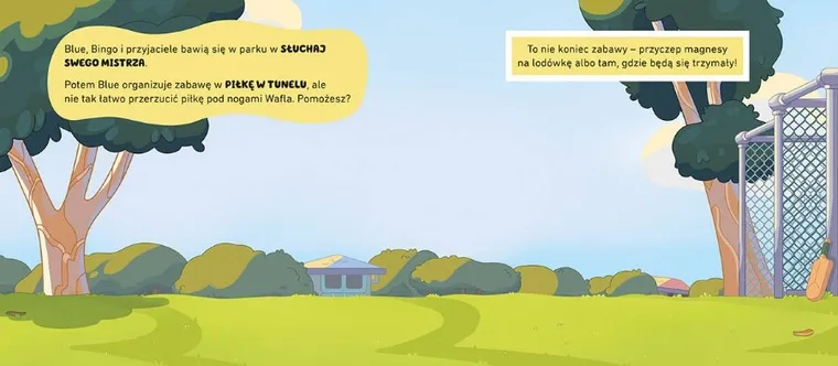 Bluey. Pobawmy się na dworze! Książka z magnesami