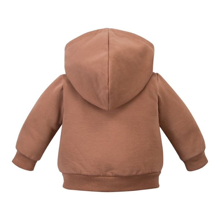 Bluza chłopięca z kapturem, rozpinana, beżowa, Eevi