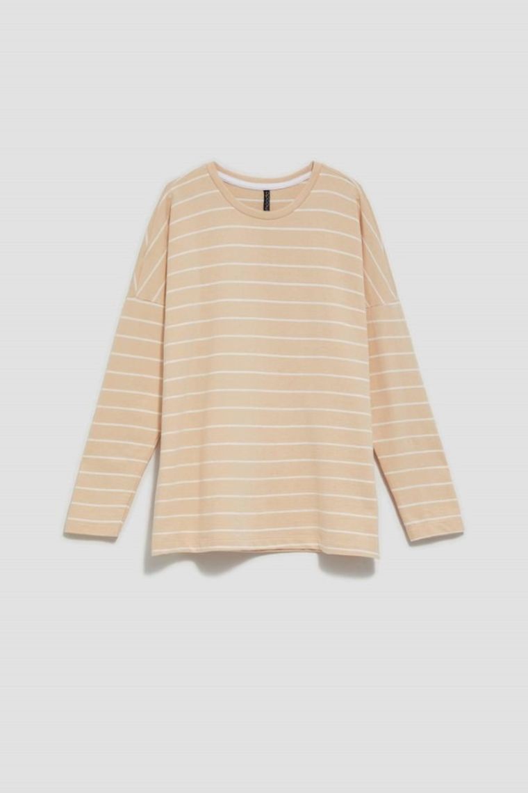 Bluza damska, beżowa, Moodo