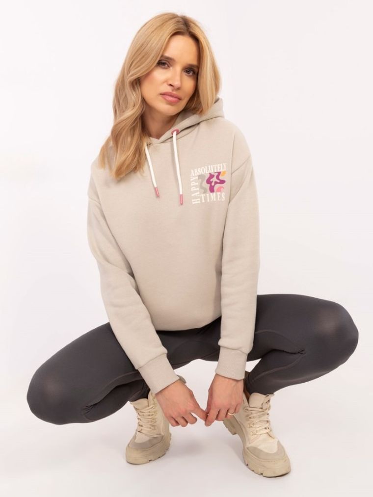 Bluza damska, beżowa, Sublevel