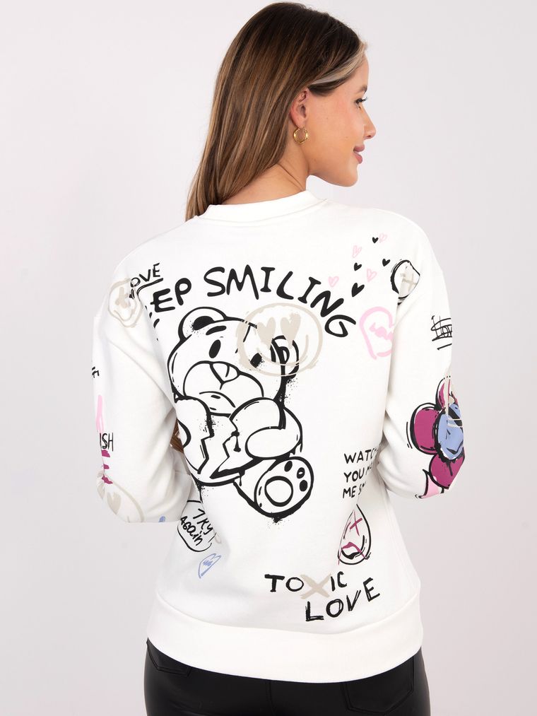 Bluza damska, biała, Sublevel