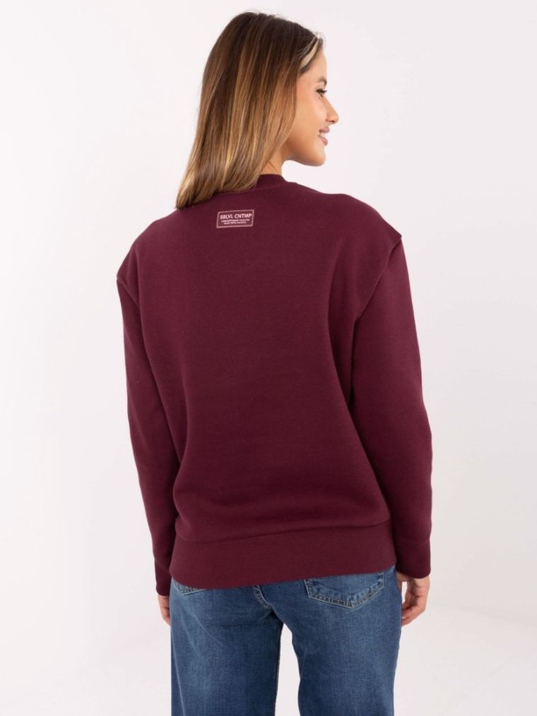 Bluza damska, bordowa, Sublevel
