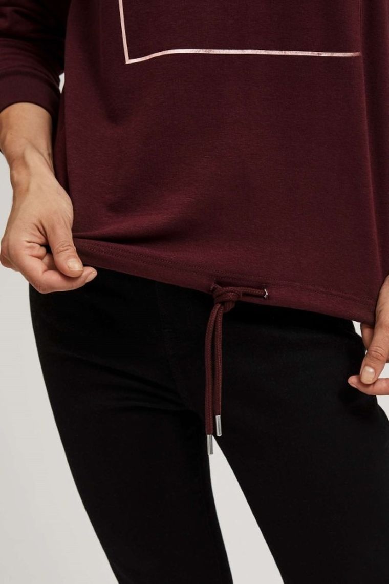 Bluza damska, brązowa, Moodo