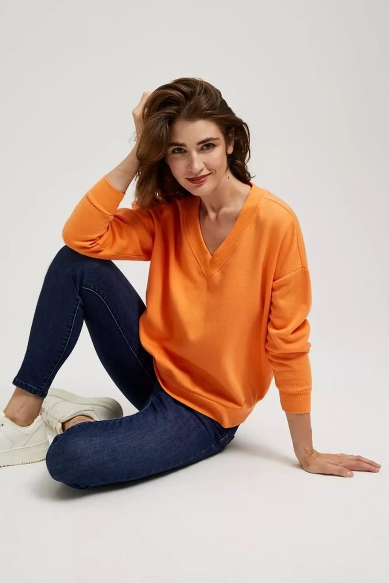 Bluza damska, pomarańczowa, Moodo