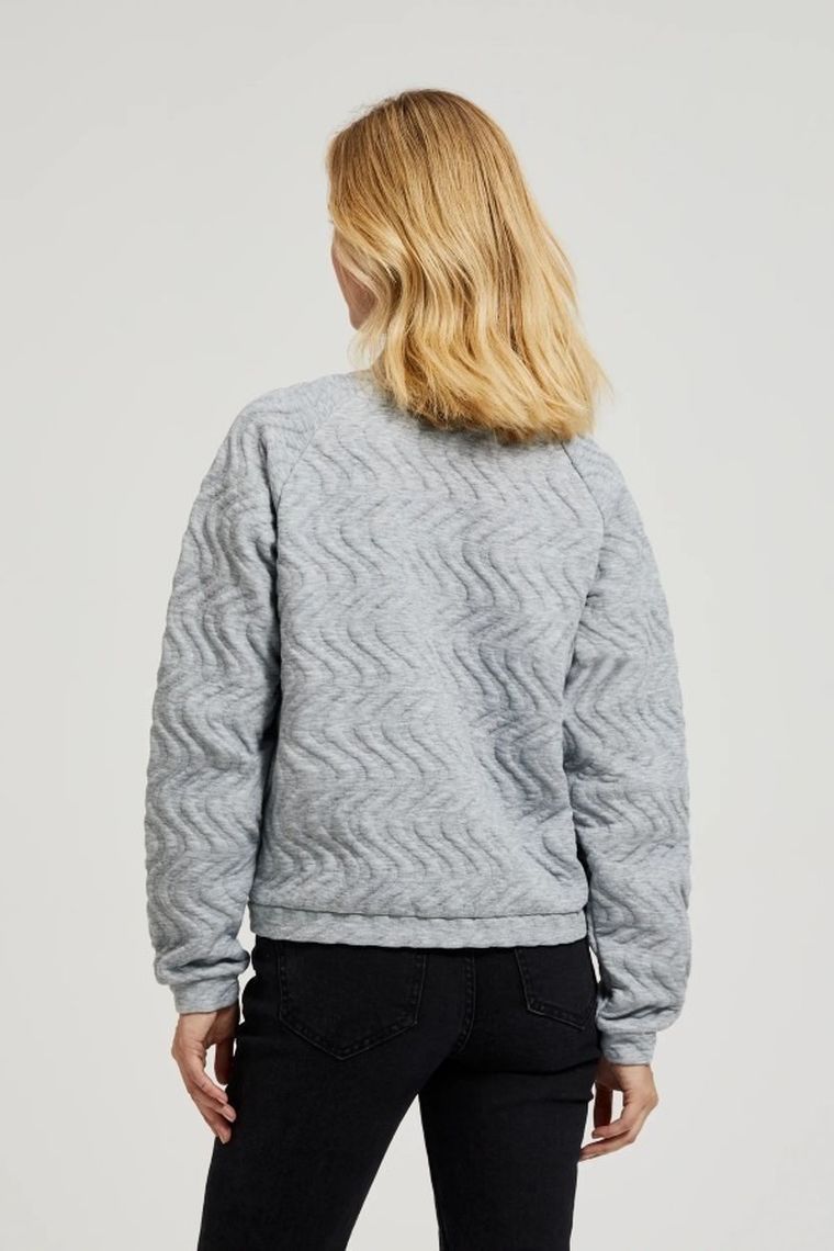 Bluza damska, rozpinana, szara, Moodo