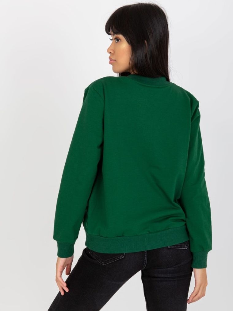 Bluza damska, rozpinana, zielona, Rue Paris