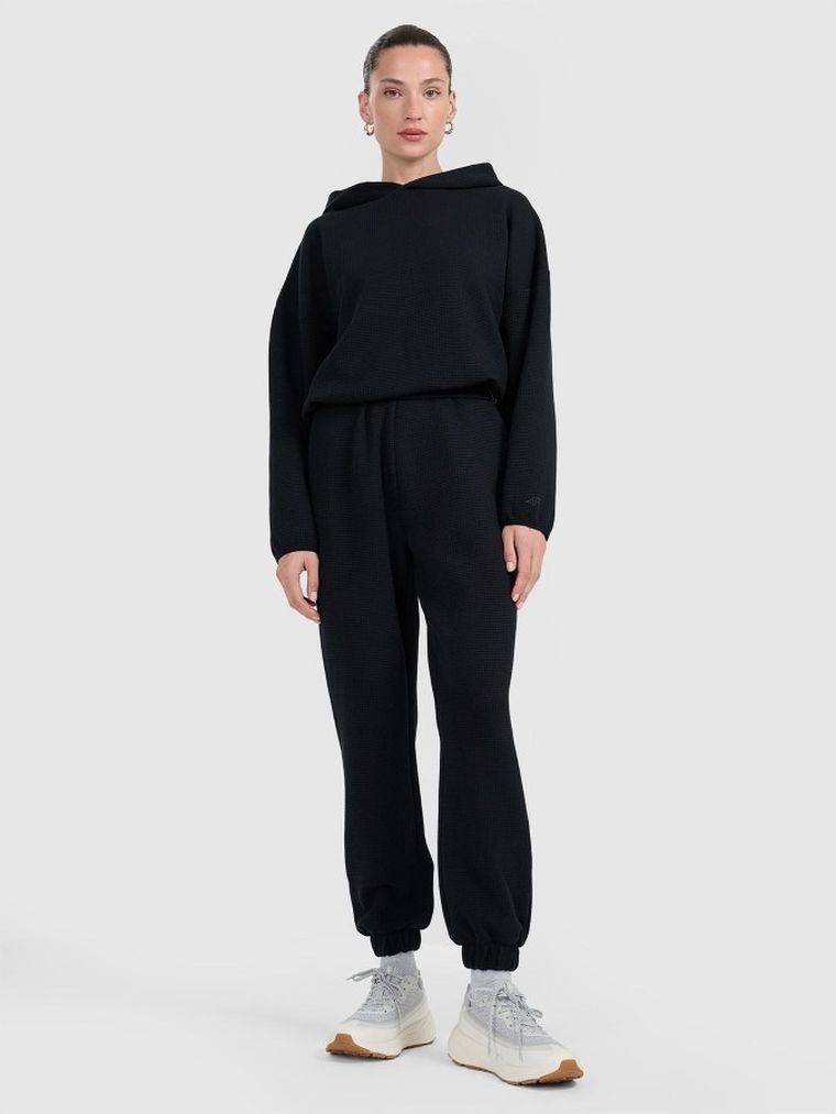 Bluza damska z kapturem, czarna, 4F