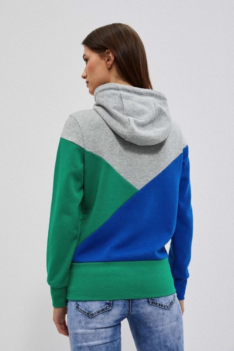 Bluza damska z kapturem, rozpinana, mix, Moodo