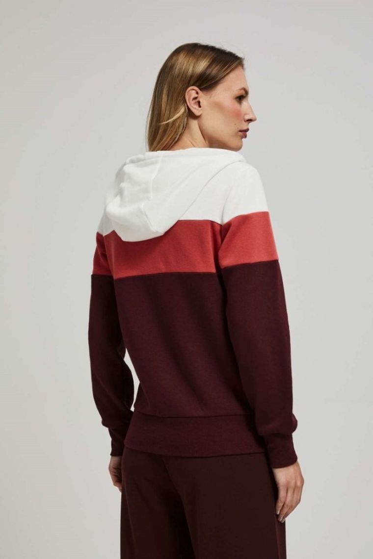 Bluza damska z kapturem, rozpinana, mix, Moodo