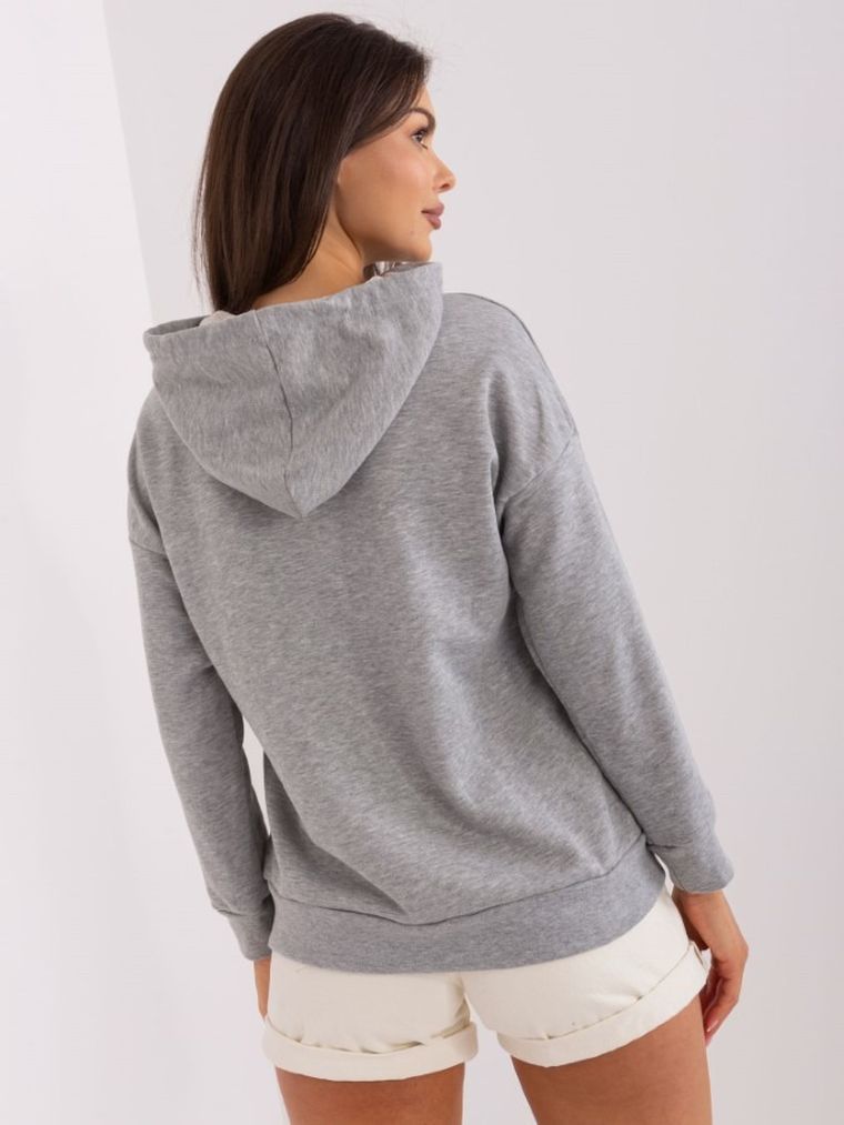 Bluza damska z kapturem, szara, Lily Rose
