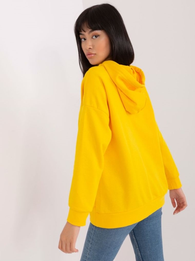 Bluza damska z kapturem, żółta, Lily Rose