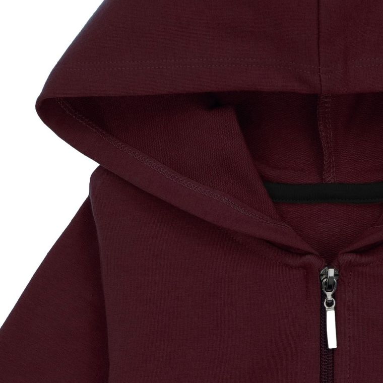 Bluza dziecięca z kapturem, rozpinana, bordowa, Nicol